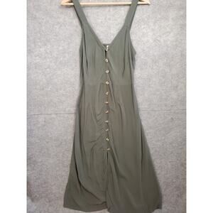 Women's Xhilaration Size M Army Green Button Front Tank Dress